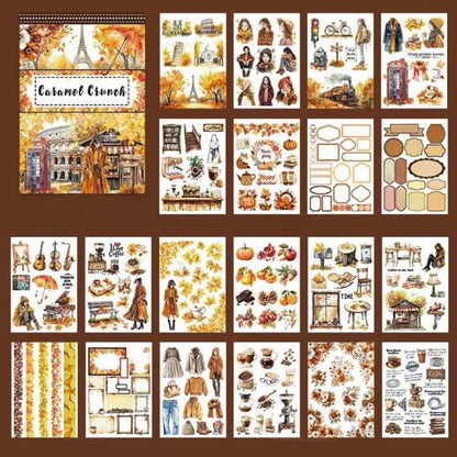 Caramel Crunch Sticker Book 20Sheets