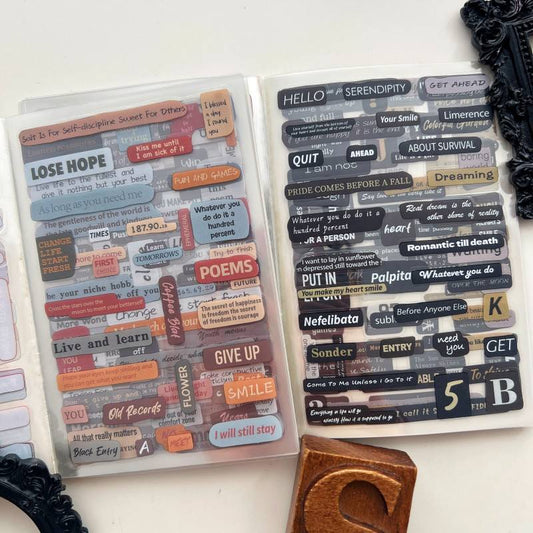 Dusty Glyphs Sticker Book 20Sheets
