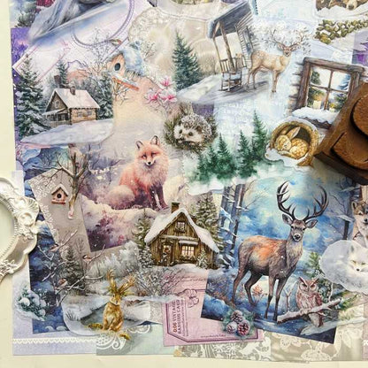 Frosted Wilderness Ephemera Mystery Kit 155PCS