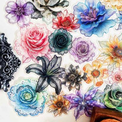 Floral Thread Sticker 60PCS