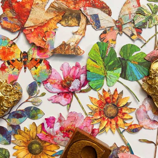 Paper Bouquet Sticker 30PCS