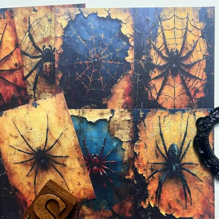 Web Of Darkness Collage Paper 10Sheets