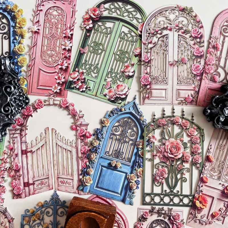Garden Flower Gate Sticker 20PCS