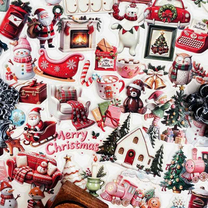 Warm Winter Christmas Sticker 100PCS