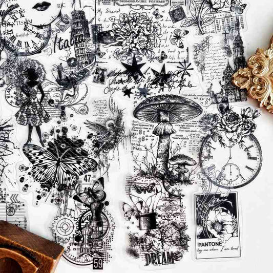 Ink Sketch Sticker 50PCS