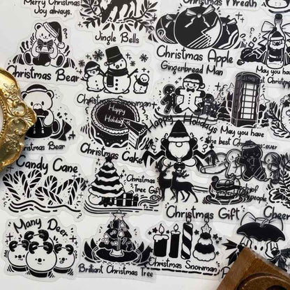 Ink-Stained Christmas Sticker 50PCS