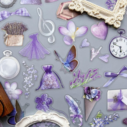 Purple Tone Sticker 50PCS