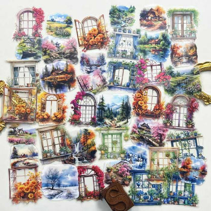 Seasonal Window Views Sticker 40PCS