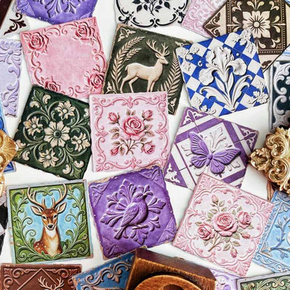 Relief Tile Sticker 60PCS