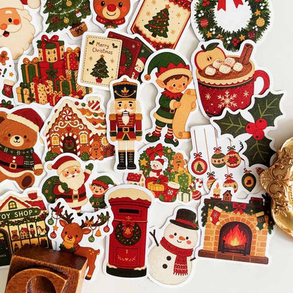 Antique Xmas Sticker 50PCS