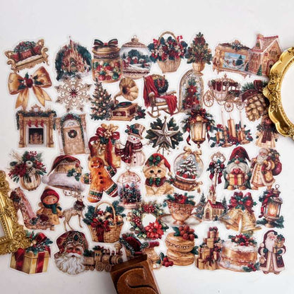 Gold Yuletide Sticker 50PCS