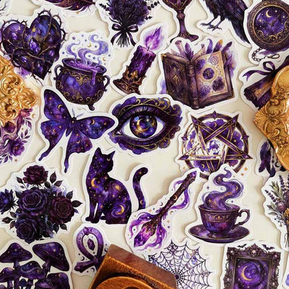 Amethyst Ornament Sticker 50PCS