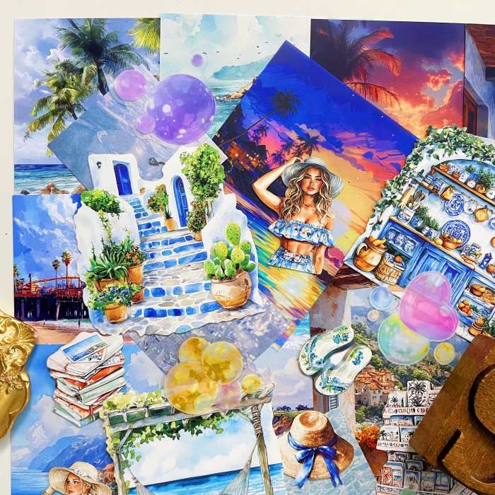 Island Summer Ephemera Mystery Kit 95PCS