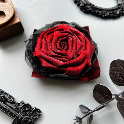 Dead Crimson Rose Applique 1PC