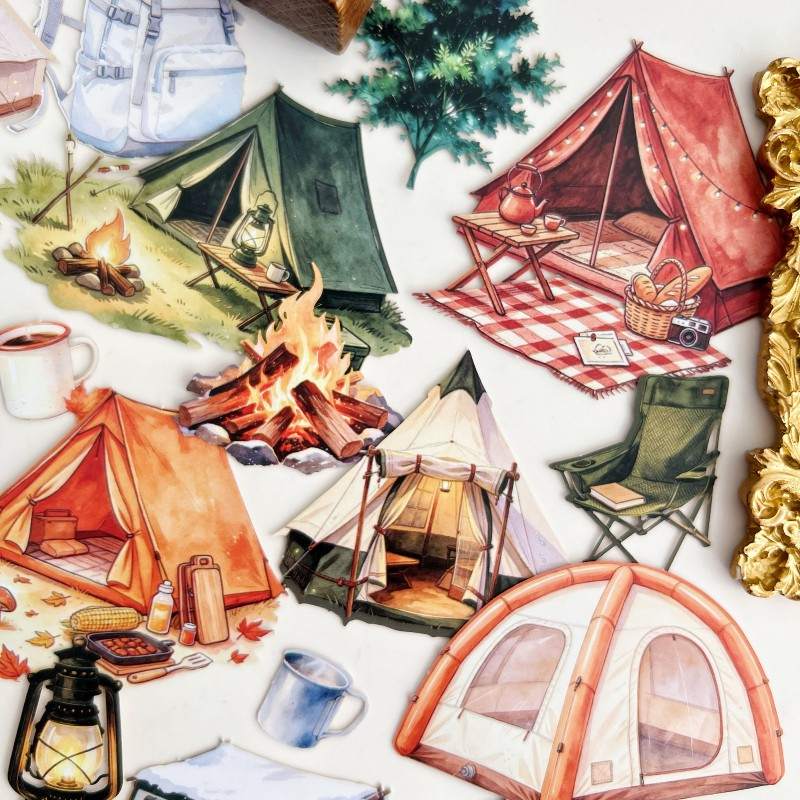 Camping Sticker 30PCS