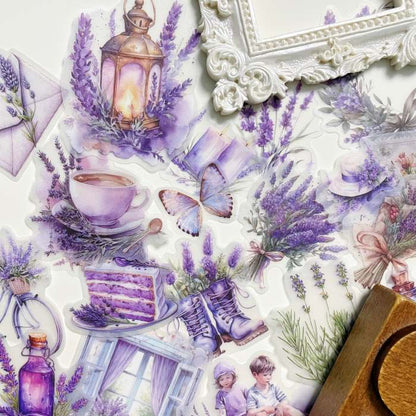 Lavender Farm Vellum Sticker 26PCS