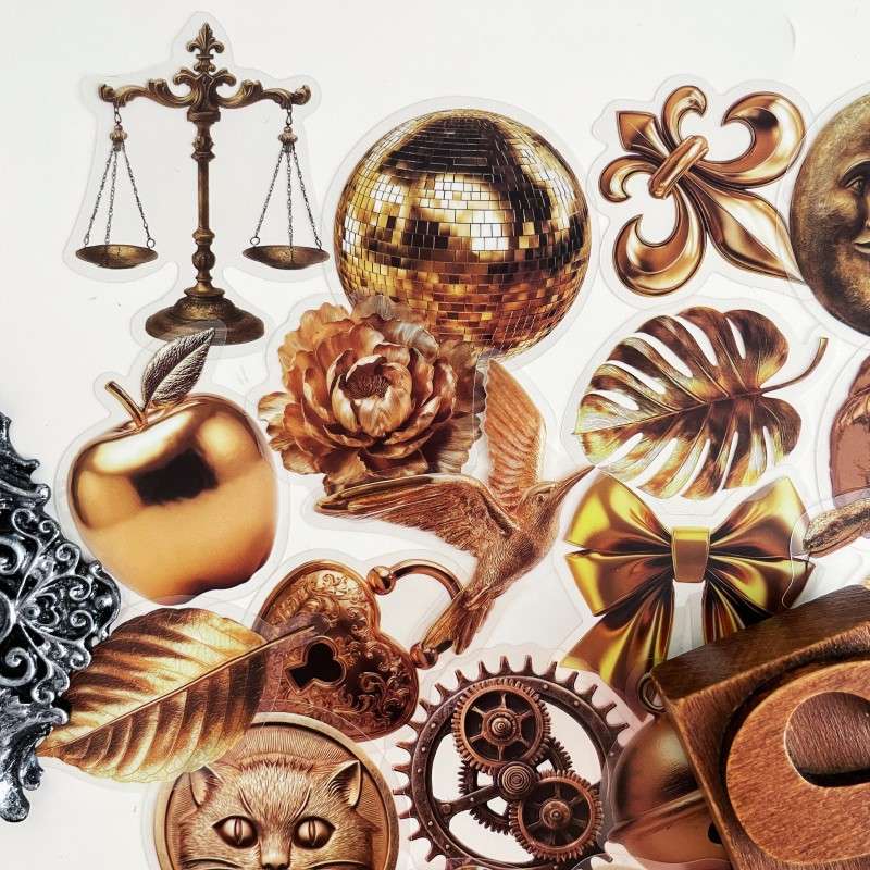 Antique Alloy Sticker 50PCS