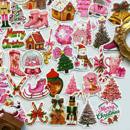 Pink Holiday Sticker 100PCS