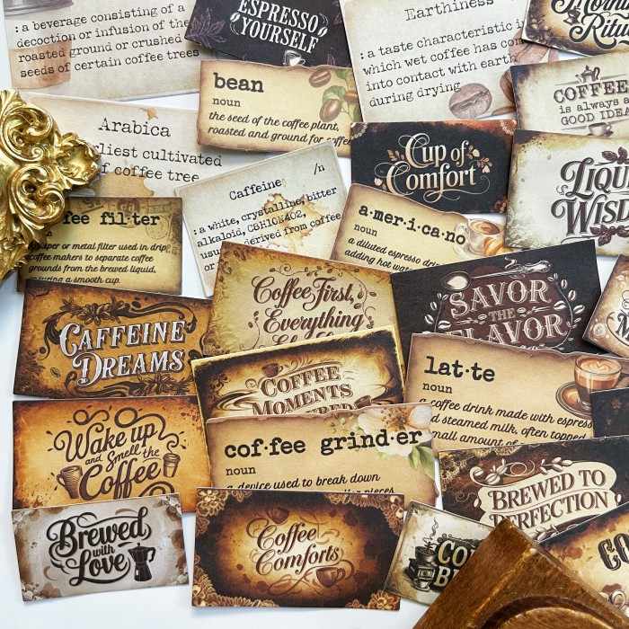 Brewed Words Sticker 50PCS