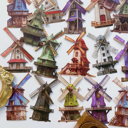 Windmill Sticker 60PCS