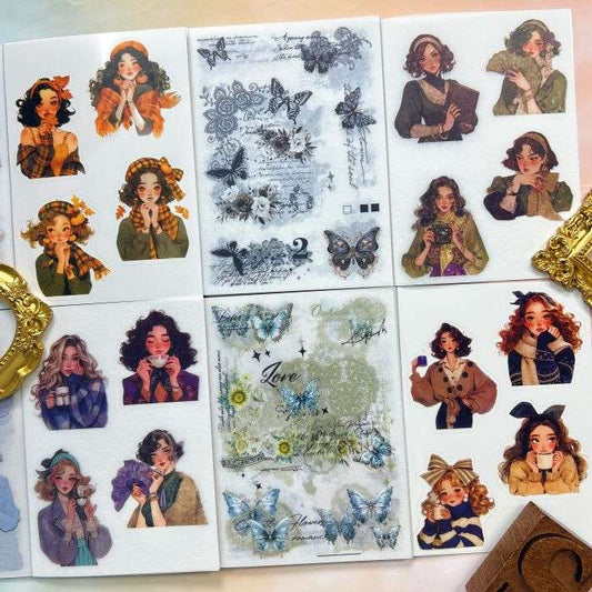 Butterflies In Her Hand Sticker Book 18Sheets