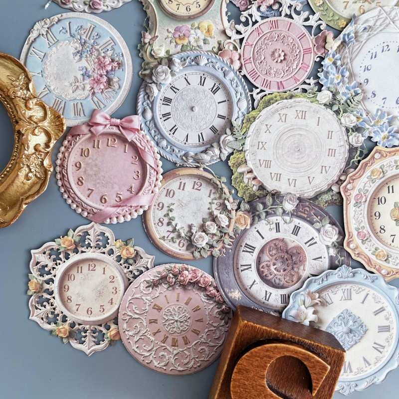 Garden Clock Sticker 40PCS