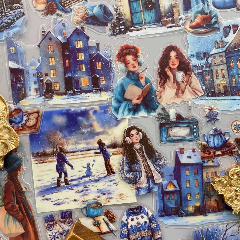 Snowy Town Sticker 60PCS