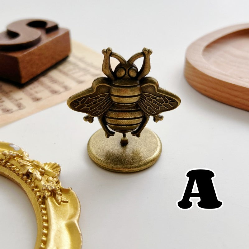 Vintage Brass Memo Clip Holder