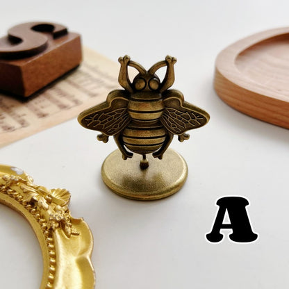 Vintage Brass Memo Clip Holder