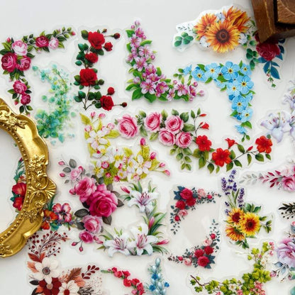 Flower Outline Sticker 50PCS
