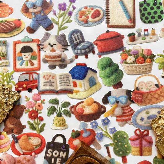 Cozy Plush Sticker 90PCS