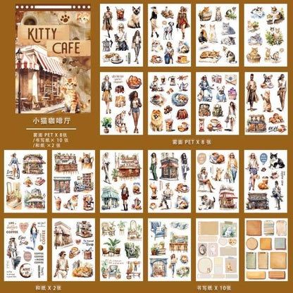 Kitty Cafe Sticker Book 20Sheets