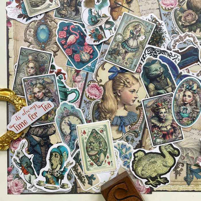 Classic Alice Tale Ephemera Kit 70PCS