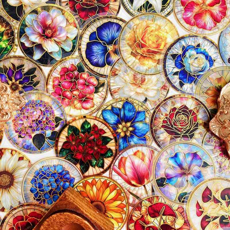 Foil Bloom Sticker 50PCS
