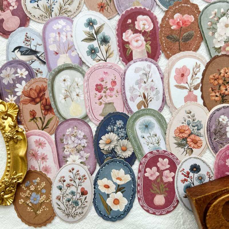 Flower Portraits Sticker 90PCS