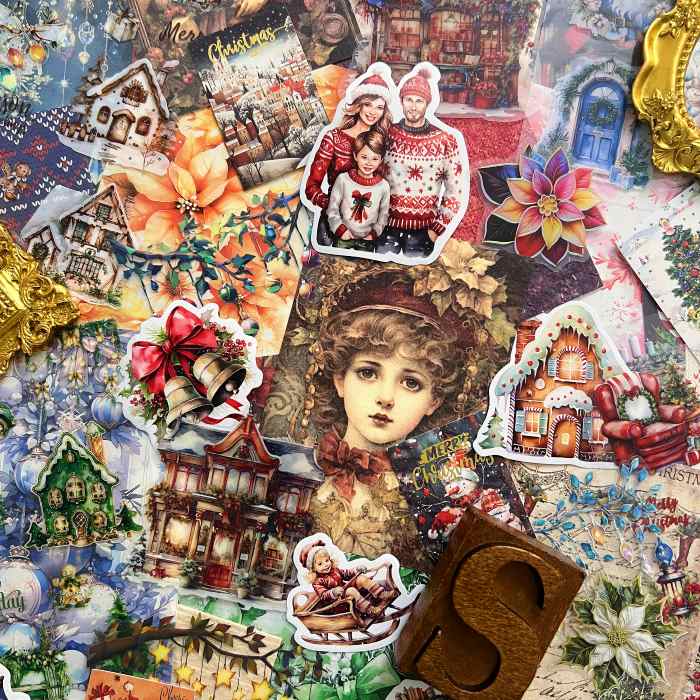 Starry Christmas Special Ephemera Mystery Kit 160PCS