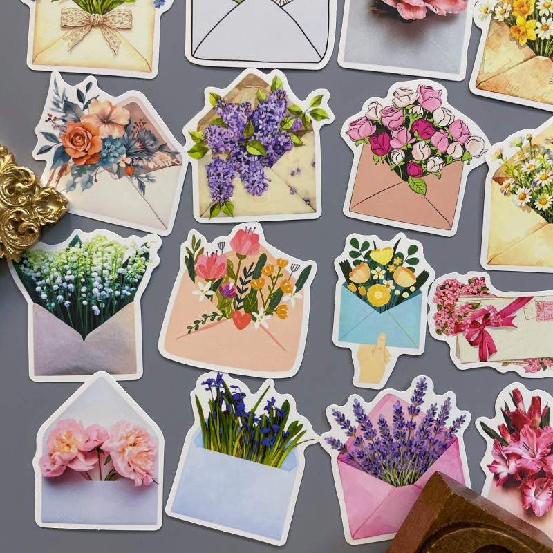 Letter Bouquet Sticker 50PCS