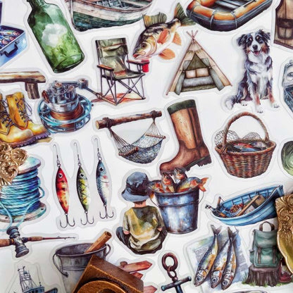Fishing Day Sticker 50PCS