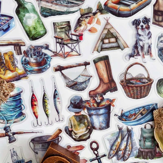 Fishing Day Sticker 50PCS