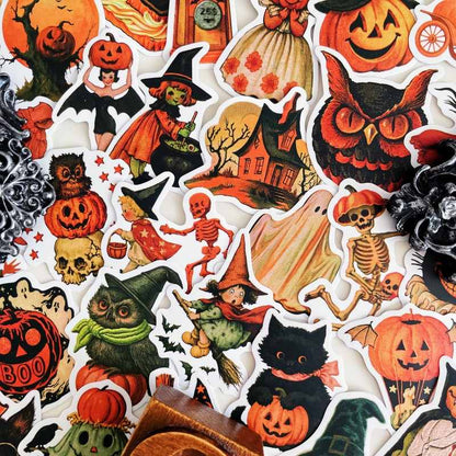 Retro Spooks Sticker 50PCS
