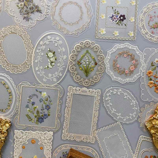 Glayed Tulle Sticker 40PCS