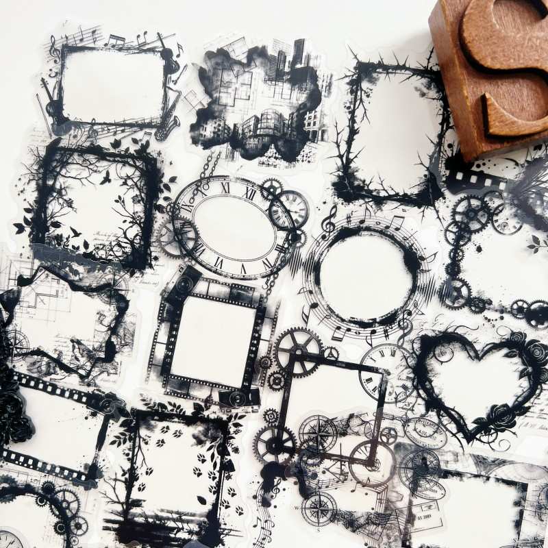 Monochrome Frame Sticker 48PCS