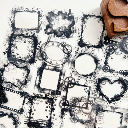 Monochrome Frame Sticker 48PCS