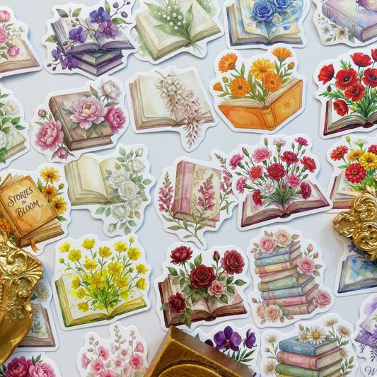 Flower Folio Sticker 56PCS