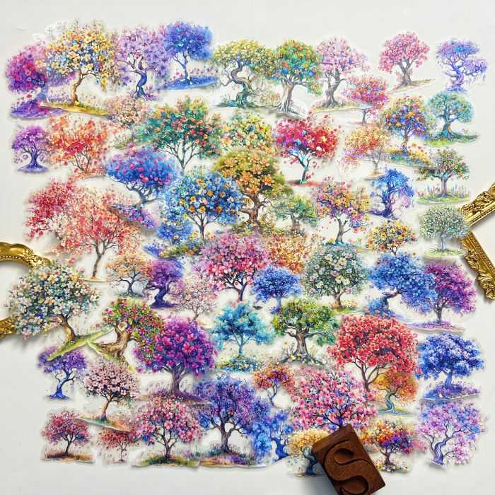 Flower Tree Sticker 60PCS