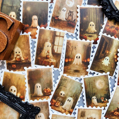 Ghostly Pumpkin Sticker 36PCS