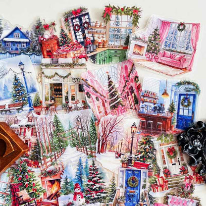 Christmas Fireplace Sticker 60PCS