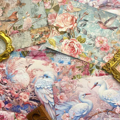 Bluebird Bloom Collage Paper 16Sheets