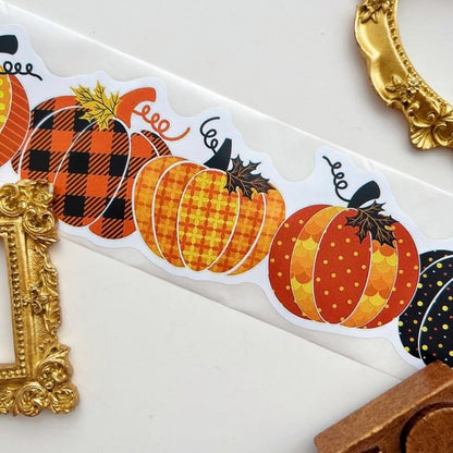 Pumpkin Season Border Sticker Roll