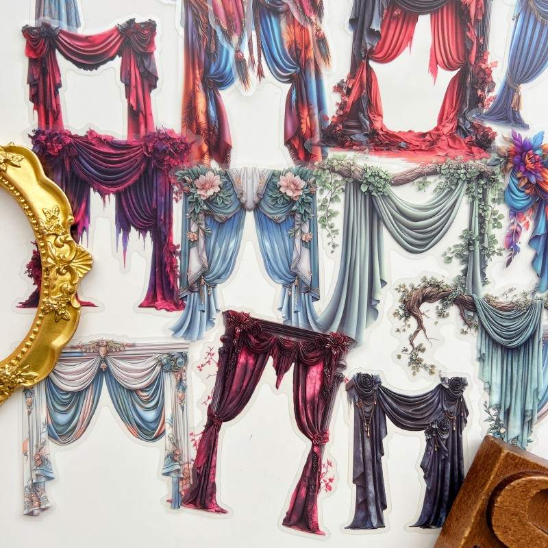 Sheer Curtain Sticker 32PCS